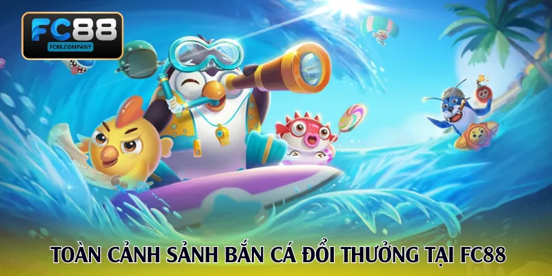 Toàn cảnh sảnh bắn cá đổi thưởng tại FC88