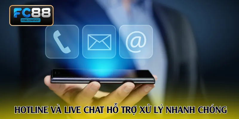 Hệ thống hotline và live chat hỗ trợ xử lý sự cố nhanh chóng