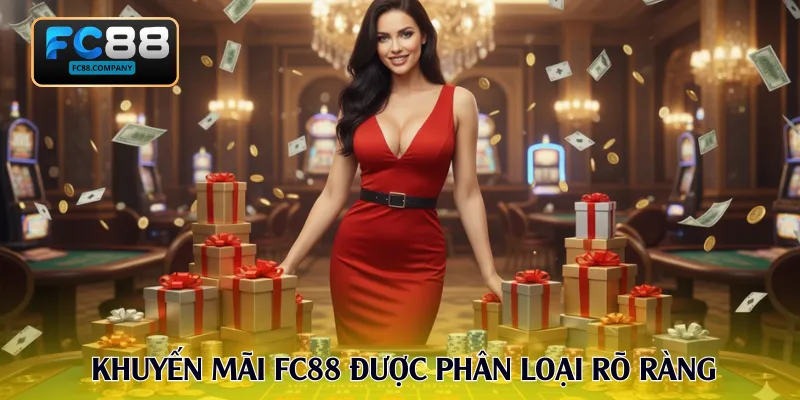 Khuyến mãi FC88 được phân loại rõ ràng, hiển thị minh bạch